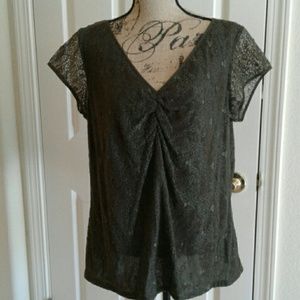 Brown/ green ALFANI top