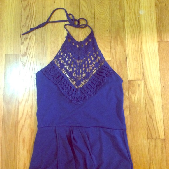 Blue high-low  dress