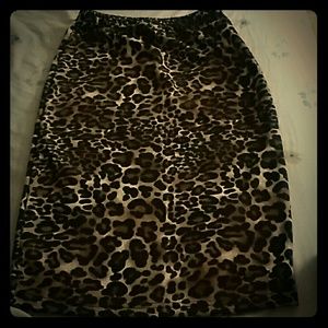 Cheetah pencil skirt