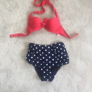 High waisted push-up bikini