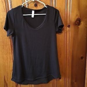 Lula roe xxs solid black classic t