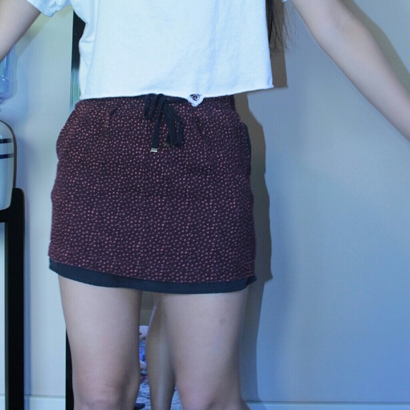 uo dotted miniskirt