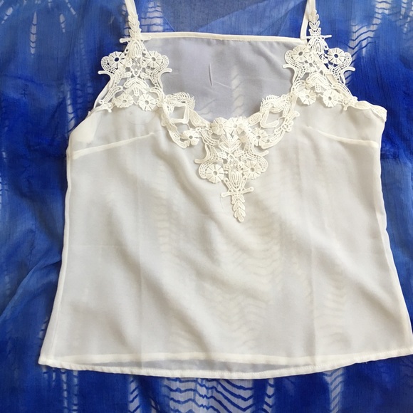 Beige sheer top