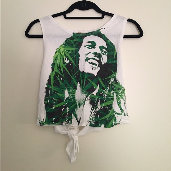 Vintage cropped Bob Marley tank
