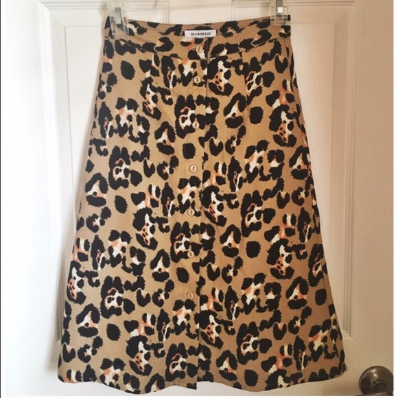 Leopard High Waisted Midi Skirt • ASOS