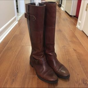 ALDO Rustic Brown Leather Flat Boots