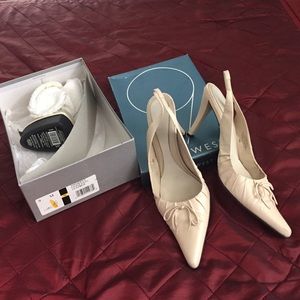 Nine West Ivory sling backs