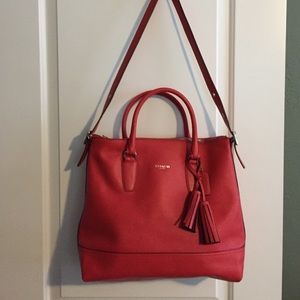 Gorgeous orange leather Coach tote - NEVER USED