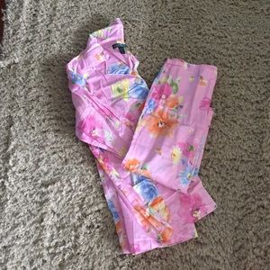 Floral Ralph Lauren two piece pajamas.