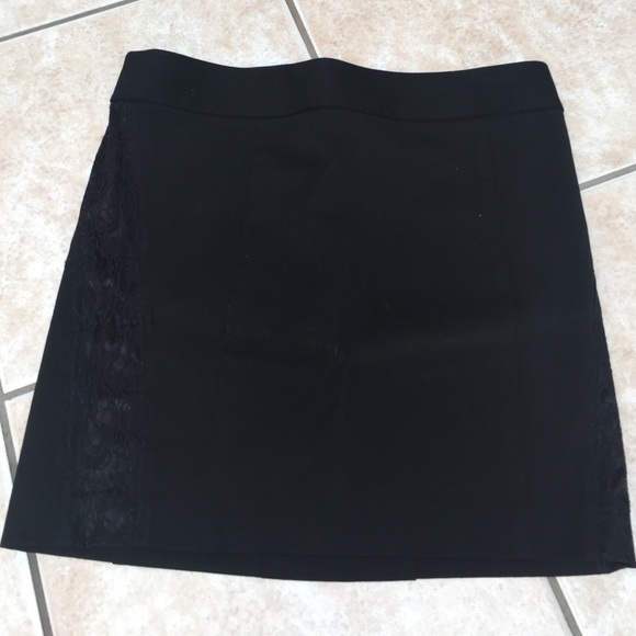 Black with lace mini skirt