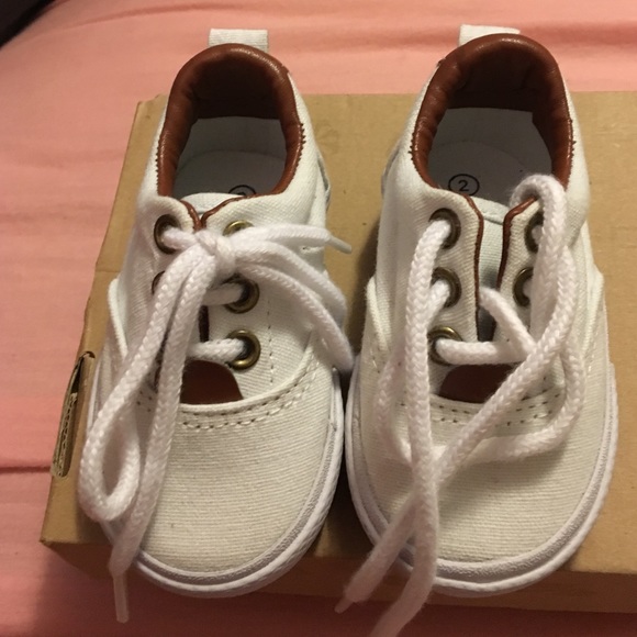 Koala Kids canvas sneakers w/ leather trim