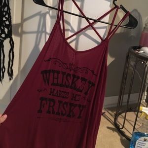 whiskey makes me frisky tank