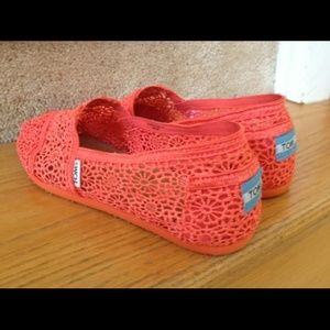 Orange Crochet Toms