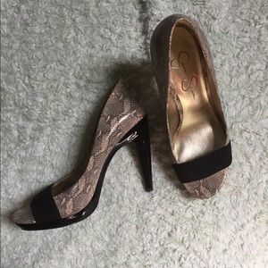 Jessica Simpson open toe heels
