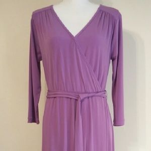 NWOT JH Collectibles purple wrap dress