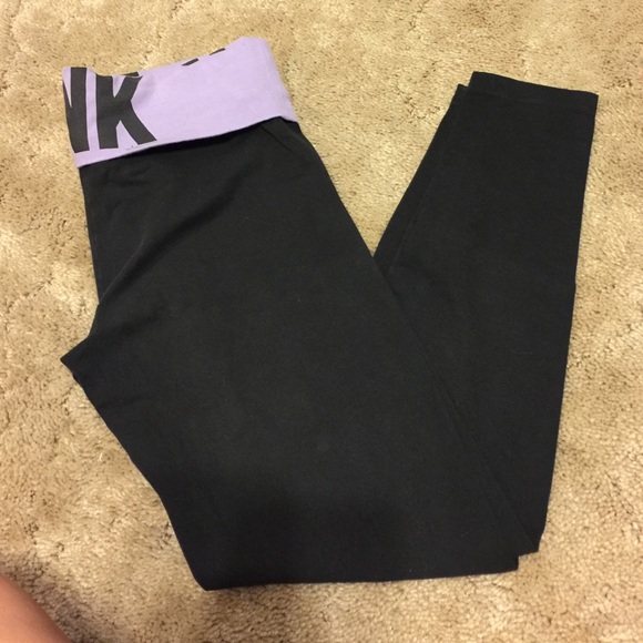 Pink Victoria's Secret yoga capris