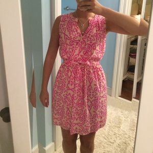 Pink and cream dress