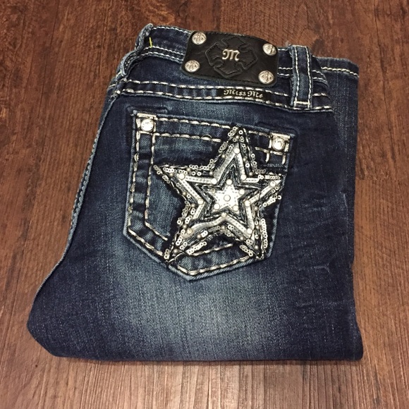 vera wang embroidered jeans