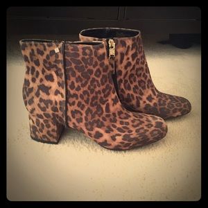 Sam&Libby Leopard Booties 8 1/2