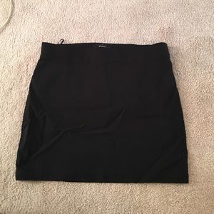 black mini skirt