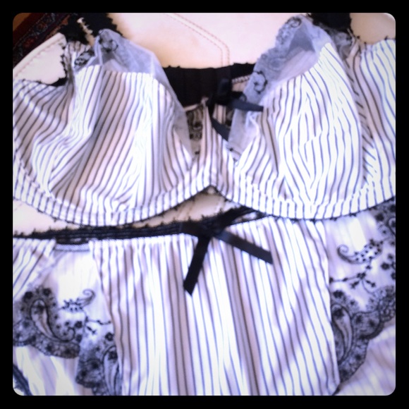 Matching bra and pantie set.