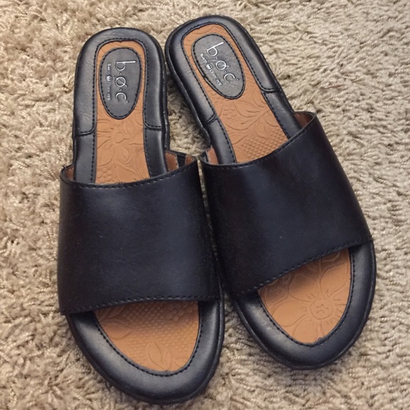 B.O.C. Born Concept black slide sandals 6M