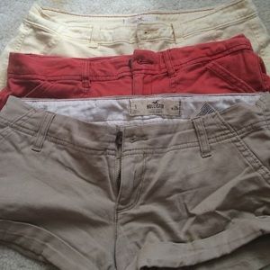 3 pairs of Holister shorts
