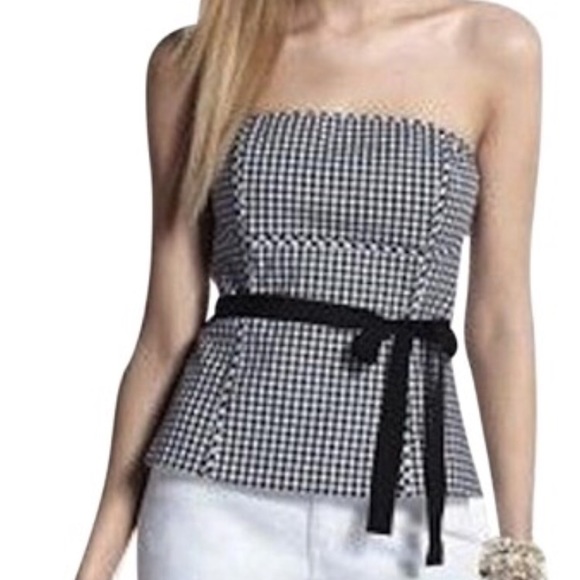 WHBM Gingham Bustier Sz 4