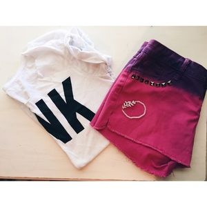 Purple to Pink Ombré Shorts