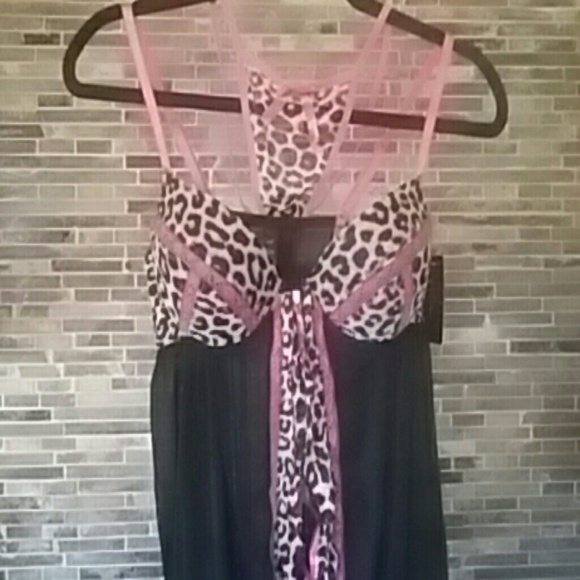 Babydoll Lingerie *Pink Leopard* Really Cute
