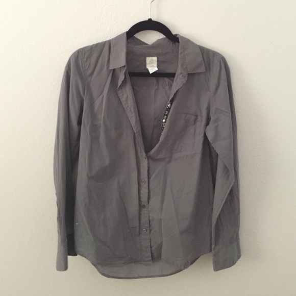 JCREW Bedazzled Button Down