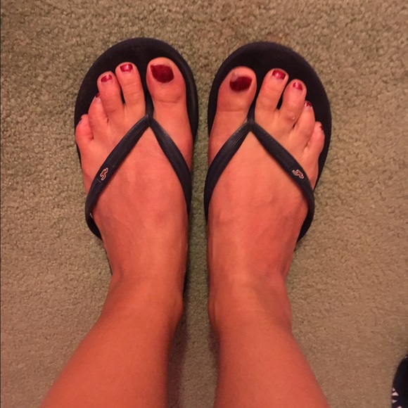 Hollister flip flops navy - Picture 2 of 3