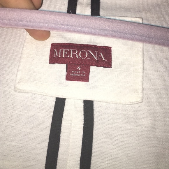 Plus size black and white blazer - Picture 3 of 4