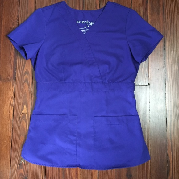 Scrubology Scrub Top Purple XS