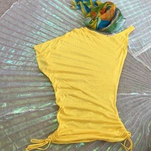 Yellow one shoulder top