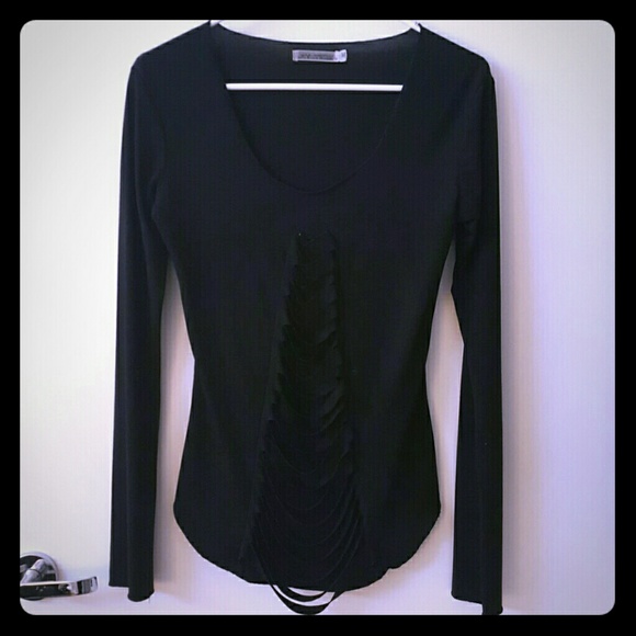 *Edgey* black My Tribe top