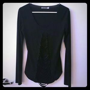 *Edgey* black My Tribe top