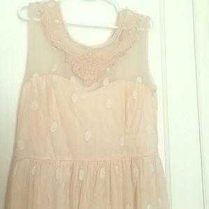 Modcloth Ethereal Girl Dress with Crochet Lace