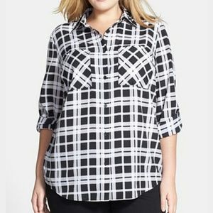 Button down plaid shirt