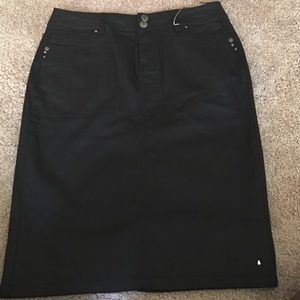 Black jean skirt