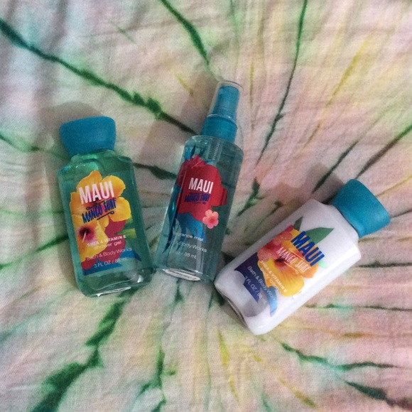 Bath & Body Works shower gel, mist, and lotion set