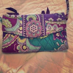 Heather wallet with removable straps