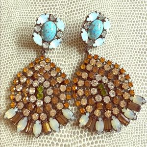 DANNIJO Swarovski Crystal Multi Colored Earrings