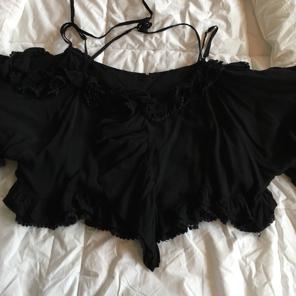 Black flowy top