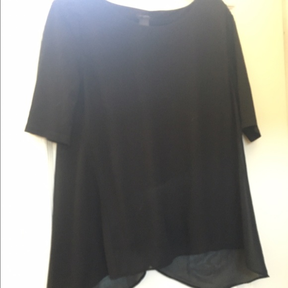 3/4 sleeve black top