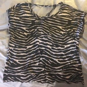 Zebra striped loose tee