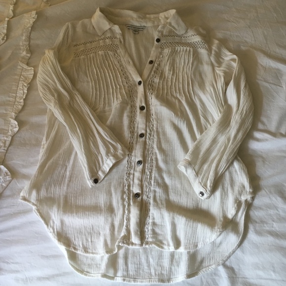 AEO Cream blouse