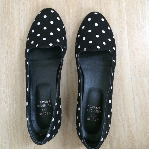 American Apparel Black Pointed Flats size 7