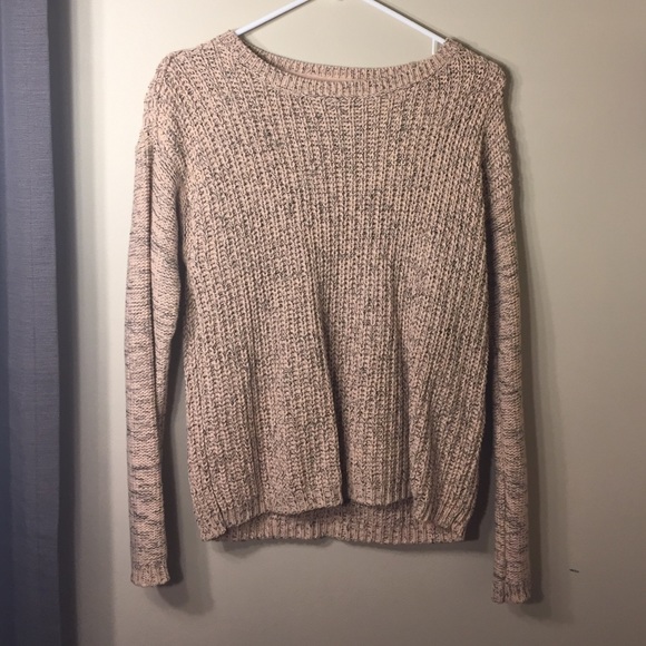 chunky pink & black sweater