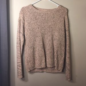 chunky pink & black sweater